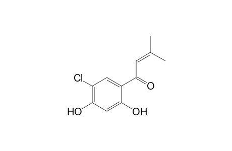 4-(3'-Methyl-2'-butenaoyl)-1,3-dihydroxy-6-chlorobenzene