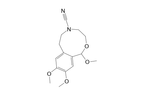1,9,10-TRIMETHOXY-1,3,4,5,6,7-HEXAHYDRO-1H-3-BENZOXAZONINE-3-CARBONITRILE
