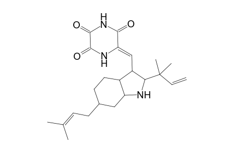 Piperazinetrione, [[2-(1,1-dimethyl-2-propenyl)-6-(3-methyl-2-butenyl)-1H-indol-3-yl]methylene]-, octahydro deriv.