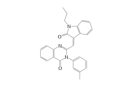 4(3H)-quinazolinone, 2-[(Z)-(1,2-dihydro-2-oxo-1-propyl-3H-indol-3-ylidene)methyl]-3-(3-methylphenyl)-