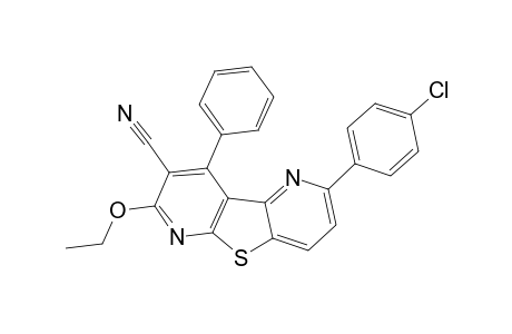 2-(4-Chlorophenyl)-8-cyano-7-ethoxy-9-phenylthieno[2,3-b:4,5-b']dipyridine
