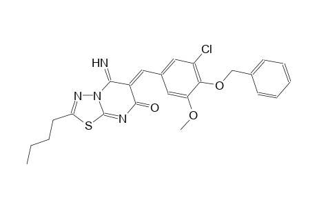 7H-[1,3,4]thiadiazolo[3,2-a]pyrimidin-7-one, 2-butyl-6-[[3-chloro-5-methoxy-4-(phenylmethoxy)phenyl]methylene]-5,6-dihydro-5-imino-, (6Z)-