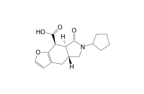 (4aRS,7aSR,8SR)-6-Cyclopentyl-7-oxo-4a,5,6,7,7a,8-hexahydro-4H-furo[2,3-f]isoindole-8-carboxylic acid