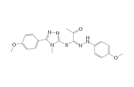5-(4-methoxyphenyl)-4-methyl-4H-1,2,4-triazol-3-yl (1E)-N-(4-methoxyphenyl)-2-oxopropanehydrazonothioate