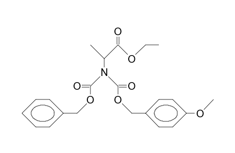 N-Benzyloxycarbonyl-N-(4-methoxy-benzyloxycarbonyl)-alanine ethyl ester