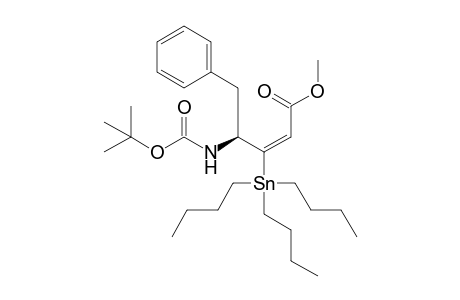 (Z,4S)-4-(tert-butoxycarbonylamino)-5-phenyl-3-tributylstannyl-pent-2-enoic acid methyl ester