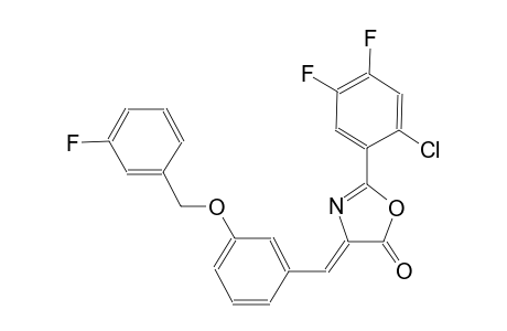 (4Z)-2-(2-chloro-4,5-difluorophenyl)-4-{3-[(3-fluorobenzyl)oxy]benzylidene}-1,3-oxazol-5(4H)-one