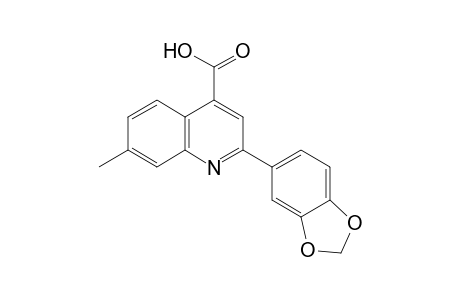 7-methyl-2-[3,4-(methylenedioxy)phenyl]cinchoninic acid