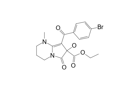 8-(4-BROMOBENZOYL)-7-ETHOXYCARBONYL-7-HYDROXY-1-METHYL-6-OXO-1,2,3,4,6,7-HEXAHYDROPYRROLO-[1,2-A]-PYRIMIDINE
