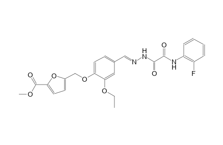 methyl 5-{[2-ethoxy-4-((E)-{[(2-fluoroanilino)(oxo)acetyl]hydrazono}methyl)phenoxy]methyl}-2-furoate
