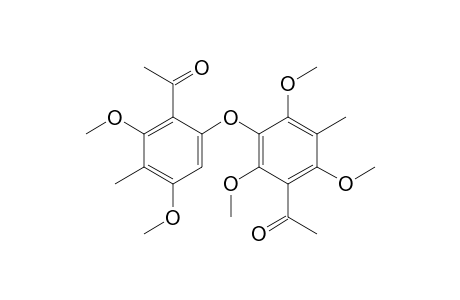 Ethanone, 1-[3-(2-acetyl-3,5-dimethoxy-4-methylphenoxy)-2,4,6-trimethoxy-5-methylphenyl]-