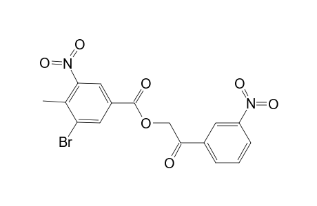 Benzoic acid, 3-bromo-4-methyl-5-nitro-, 2-(3-nitrophenyl)-2-oxoethyl ester