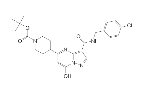 1-piperidinecarboxylic acid, 4-[3-[[[(4-chlorophenyl)methyl]amino]carbonyl]-7-hydroxypyrazolo[1,5-a]pyrimidin-5-yl]-, 1,