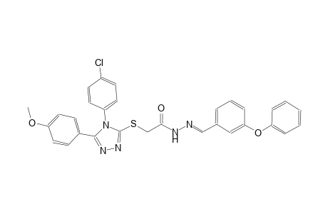 2-{[4-(4-chlorophenyl)-5-(4-methoxyphenyl)-4H-1,2,4-triazol-3-yl]sulfanyl}-N'-[(E)-(3-phenoxyphenyl)methylidene]acetohydrazide