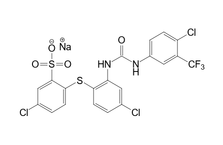 5-chloro-2-[{4-chloro-2-[3-(4-chloro-alpha,alpha,alpha-trifluoro-m-tolyl)ureido]phenyk}thio}benzenesulfonic acid, sodium salt