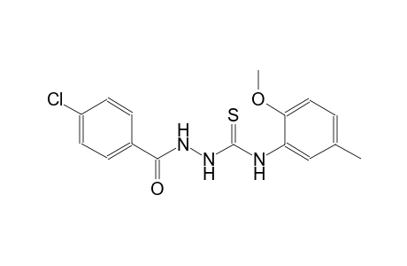 2-(4-chlorobenzoyl)-N-(2-methoxy-5-methylphenyl)hydrazinecarbothioamide