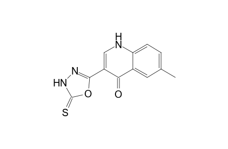3-(4,5-Dihydro-5-thioxo-1,3,4-oxadiazol-2-yl)-6-methylquinolin-4(1H)-one