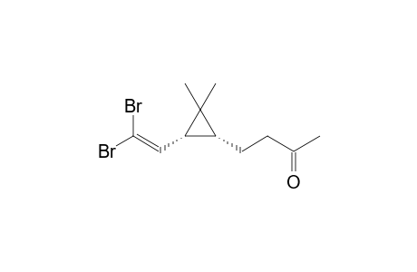 (-)-(1R,3R)-1-(2',2'-Dibromoethenyl)-2,2-dimethyl-3-(3"-oxobutyl)cyclopropane
