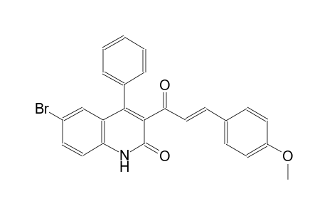 2(1H)-quinolinone, 6-bromo-3-[(2E)-3-(4-methoxyphenyl)-1-oxo-2-propenyl]-4-phenyl-
