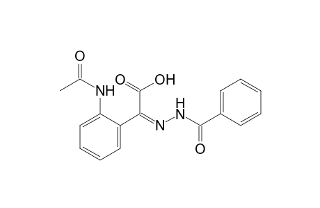 (o-acetamidophenyl)glyoxylic acid, 2-(benzoylhydrazone)