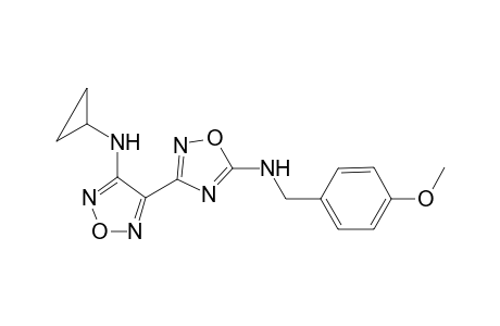 1,2,4-Oxadiazol-5-amine, 3-[4-(cyclopropylamino)-1,2,5-oxadiazol-3-yl]-N-[(4-methoxyphenyl)methyl]-