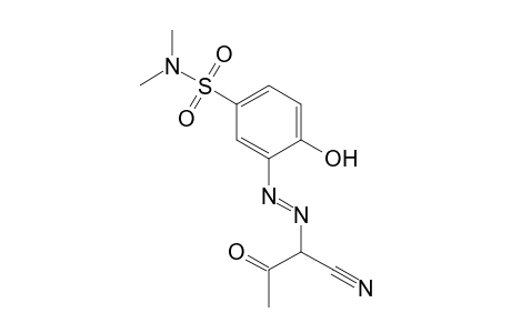 Benzenesulfonamide, 3-[2-(1-cyano-2-oxopropyl)diazenyl]-4-hydroxy-N,N-dimethyl-