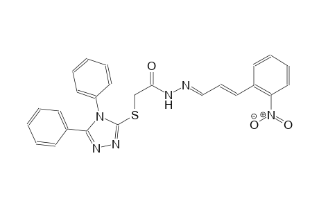 acetic acid, [(4,5-diphenyl-4H-1,2,4-triazol-3-yl)thio]-, 2-[(E,2E)-3-(2-nitrophenyl)-2-propenylidene]hydrazide
