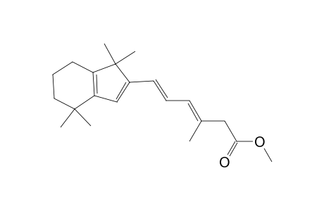 3,5-Hexadienoic acid, 3-methyl-6-(4,5,6,7-tetrahydro-1,1,4,4-tetramethyl-1H-inden-2-yl)-, methyl ester, (E,E)-