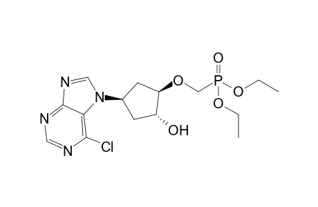 7-[(1'.alpha.,3'.alpha.,4'.beta.)-4'-(Diethylphosphono)methoxy-3'-hydroxycyclopentyl]-6-chloropurine