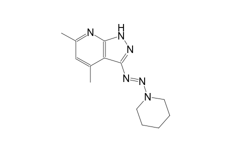 1H-pyrazolo[3,4-b]pyridine, 4,6-dimethyl-3-[(E)-1-piperidinylazo]-