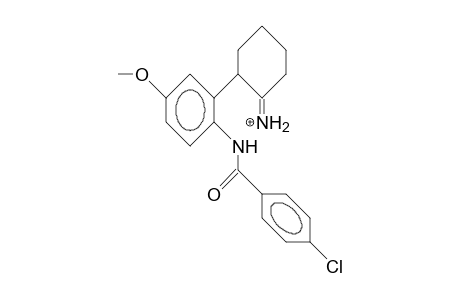 N-(4-Chloro-benzoyl)-2-(2-immonio-cyclohexyl)-4-methoxy-aniline cation