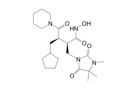 1-[3-Cyclopentyl-2(R)-[1(R)-(hydroxycarbamoyl)-2-(3,4,4-trimethyl-2,5-dioxo-1-imidazolidinyl)ethyl]propionyl]piperidine