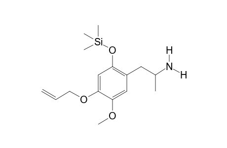 4-Allyloxy-2,5-dimethoxyamphetamine-A (-CH3) TMS