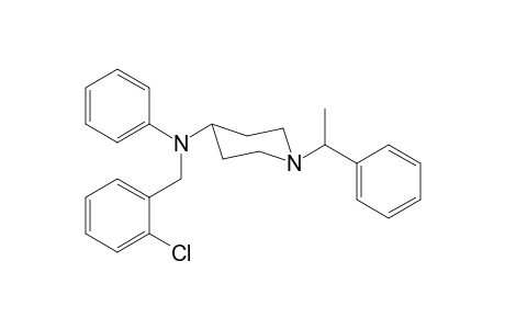 N-(2-Chlorobenzyl)-N-phenyl-1-(1-phenylethyl)piperidin-4-amine