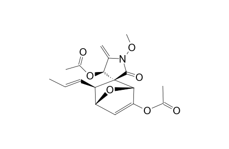 (4R*,5S*,6R*,9S*,10S*)-6,9-EPOXY-2-METHOXY-3-METHYLIDENE-1-OXO-10-[(E)-PROP-1-ENYL]-2-AZASPIRO-[4.5]-DEC-7-ENE-4,7-DI-YL-DIACETATE