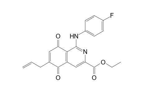6-Allyl-1-(4-fluorophenylamino)-3-(ethoxycarbonyl)-5,8-isoquinolinequinone