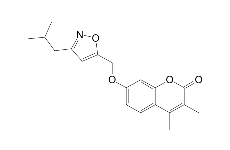 2H-1-Benzopyran-2-one, 3,4-dimethyl-7-[[3-(2-methylpropyl)-5-isoxazolyl]methoxy]-