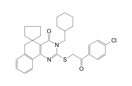 2-((2-(4-chlorophenyl)-2-oxoethyl)thio)-3-(cyclohexylmethyl)-3H-spiro[benzo[h]quinazoline-5,1'-cyclopentan]-4(6H)-one