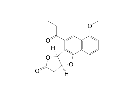 cis-6B,9A-DIHYDRO-5-HYDROXY-4-METHOXY-6-(1-OXABUTYL)-FURAO-[3,2-B]-NAPHTHO-[2,1-D]-FURAN-8(9H)-ONE
