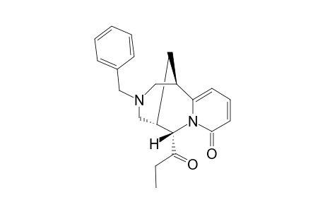 (-)-(1R,5S)-N-Benzyl-6.alpha.-propionyl-1,2,3,4,5,6-hexahydro-1,5-methanopyrido[1,2-a][1,5]diazocin-8-one