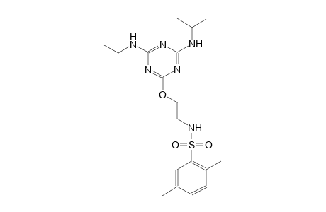 N-(2-{[4-(ethylamino)-6-(isopropylamino)-1,3,5-triazin-2-yl]oxy}ethyl)-2,5-dimethylbenzenesulfonamide