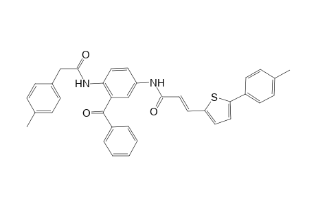 N-[3-Benzoyl-4-(4-tolylacetylamino)phenyl]-3-[5-(4-methylphenyl)-2-thienyl]acrylic acid amide
