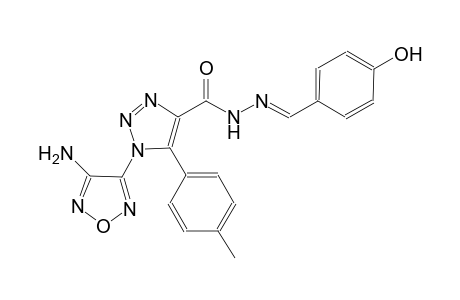 1-(4-amino-1,2,5-oxadiazol-3-yl)-N'-[(E)-(4-hydroxyphenyl)methylidene]-5-(4-methylphenyl)-1H-1,2,3-triazole-4-carbohydrazide