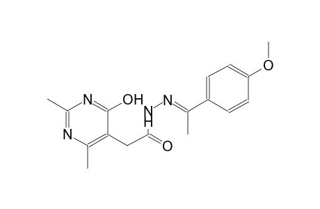 5-pyrimidineacetic acid, 4-hydroxy-2,6-dimethyl-, 2-[(E)-1-(4-methoxyphenyl)ethylidene]hydrazide