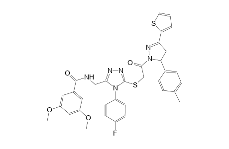 benzamide, N-[[5-[[2-[4,5-dihydro-5-(4-methylphenyl)-3-(2-thienyl)-1H-pyrazol-1-yl]-2-oxoethyl]thio]-4-(4-fluorophenyl)-4H-1,2,4-triazol-3-yl]methyl]-3,5-dimethoxy-