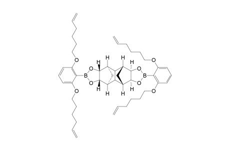 (1R*,3R*,4R*,8S*,9S*,11S*,12S*,16R*)-6,14-Bis[2,6-bis(hex-5-enyloxy)phenyl]-5,7,13,15-tetraoxa-6,14-diborahexacyclo[9.5.1.1(3,9).0(2,10).0(4,8).0(12,16)]octadecane