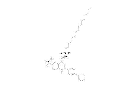 2-(p-CYCLOHEXYLPHENYL)-1,4-DIHYDRO-1-METHYL-4-OXO-6-QUINOLINESULFONIC ACID, (HEXADECYLSULFONYL)HYDRAZONE