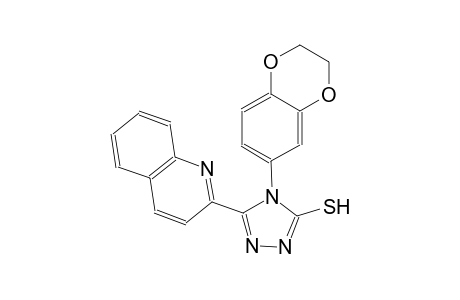 4-(2,3-dihydro-1,4-benzodioxin-6-yl)-5-(2-quinolinyl)-4H-1,2,4-triazole-3-thiol