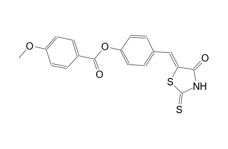 4-[(Z)-(4-oxo-2-thioxo-1,3-thiazolidin-5-ylidene)methyl]phenyl 4-methoxybenzoate