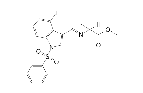 Methyl N-(4'-iodo-N-phenylsulponylindolyl-3-methylene)alaninate